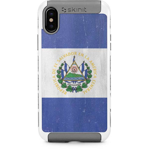 El Salvador Flag Distressed iPhone Cases